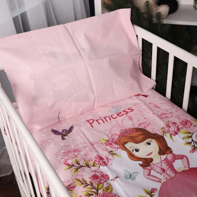 Акція на Простирадло MirSon Kids Time Полуторне 150 х 200 см 17-0701 Princess Sofia Бязь від Rozetka