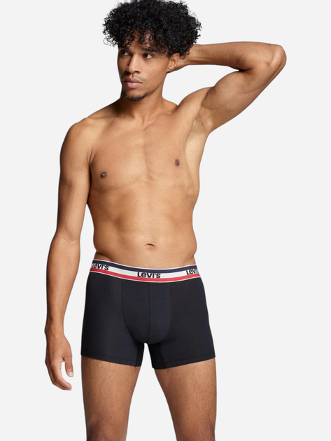 Zestaw majtek męskich typu bokserki bawełnianych 3 szt Levi's Logo Boxer Brief 3P 100002870-009 XL Khaki (8720245437530) - obraz 7