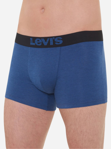 Набір трусів-боксерів чоловічих бавовняних Levi's Opt Ill Boxer Brief Org Co 701203921-002 XL 2 шт Темно-синій (8720245183451) - зображення 4