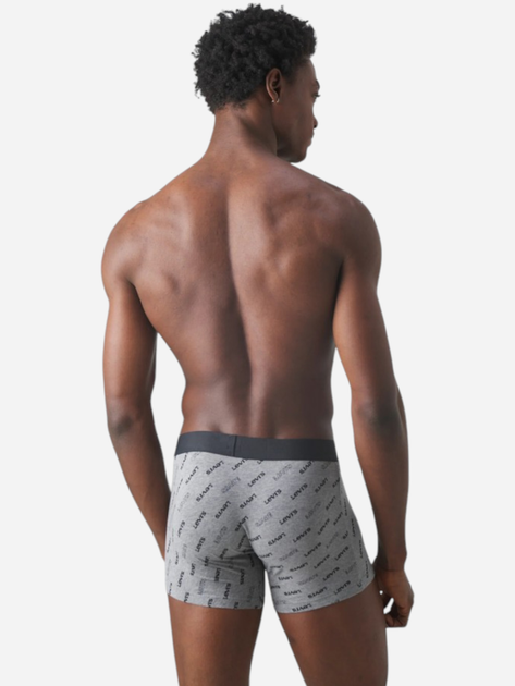 Набір трусів-боксерів чоловічих бавовняних Levi's Logo Aop Boxer Brief Org Co 701227428-002 M 2 шт Сірий (8720245581585) - зображення 6