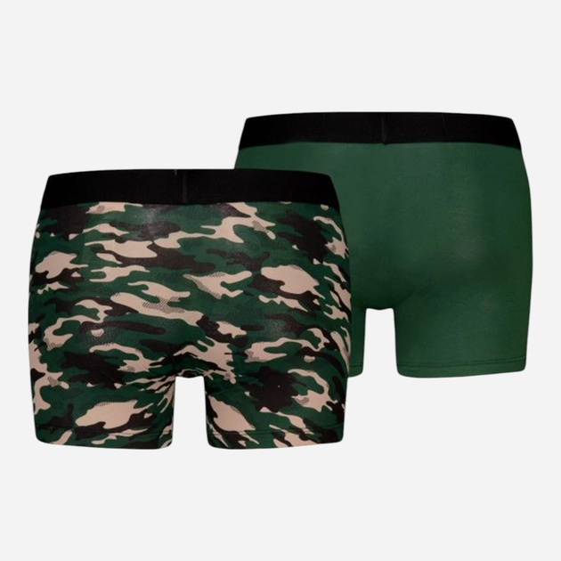 Набір трусів-боксерів чоловічих бавовняних Levi's Camo Aop Boxer Brief 2P 701229542-001 L 2 шт Чорний/Зелений (8720245656207) - зображення 2