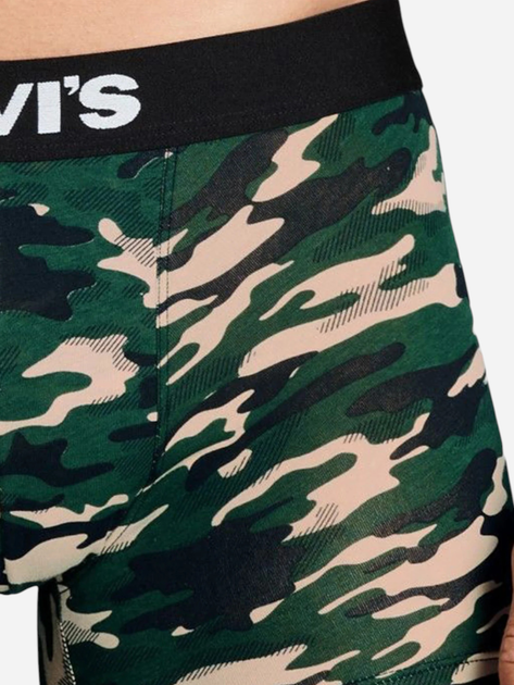 Набір трусів-боксерів чоловічих бавовняних Levi's Camo Aop Boxer Brief 2P 701229542-001 L 2 шт Чорний/Зелений (8720245656207) - зображення 5