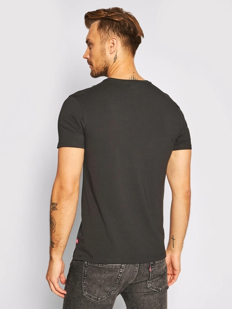 Набір футболок бавовняних довгих чоловічих Levi's Solid Crew 2P 9050550018-840 L 2 шт Чорний (8718824824093) - зображення 3