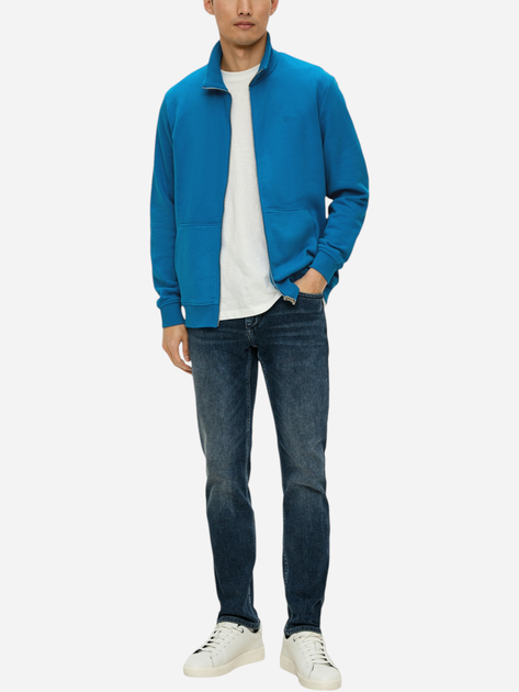Толстовка на флісі на блискавці чоловіча s.Oliver Sweatshirt Jacke langarm 10.3.11.14.141.2138655-5524 M Синя (4099974732600) - зображення 3
