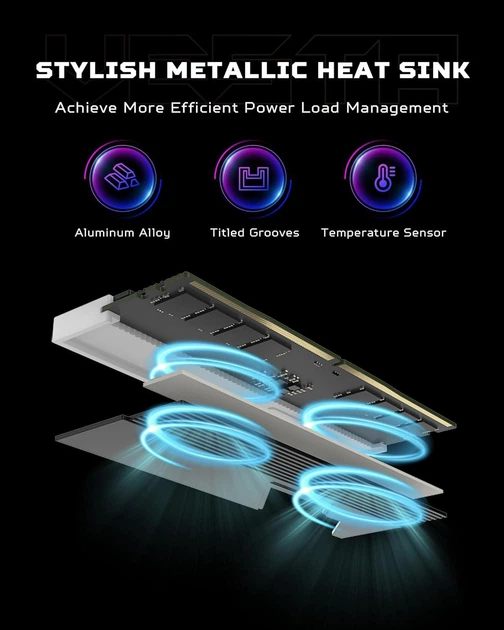 Оперативная память Acer Predator Vesta II RGB Black DDR5 UDIMM