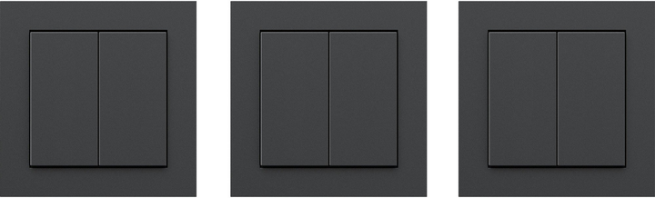 Zestaw przełączników ściennych Senic Friends of Hue Smart Switch Matte Black 3 szt (4260476940217) - obraz 1