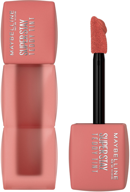 Акція на Стійка матова помада-тінт для губ Maybelline New York Super Stay Teddy Tint 15 Skinnydip 5 мл від Rozetka