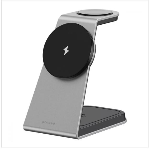 Беспроводное ЗУ Proove Omni Power 3 in 1 Grey - зображення 1