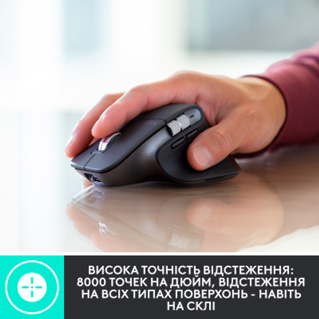 Мышка Logitech MX Master 3S for Business Performance Wireless/Bluetooth Graphite (910-006582) - изображение 5