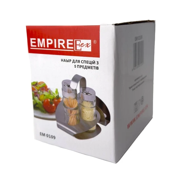 Набор для специй на подставке Empire 4 предмета (E-0109) - изображение 5