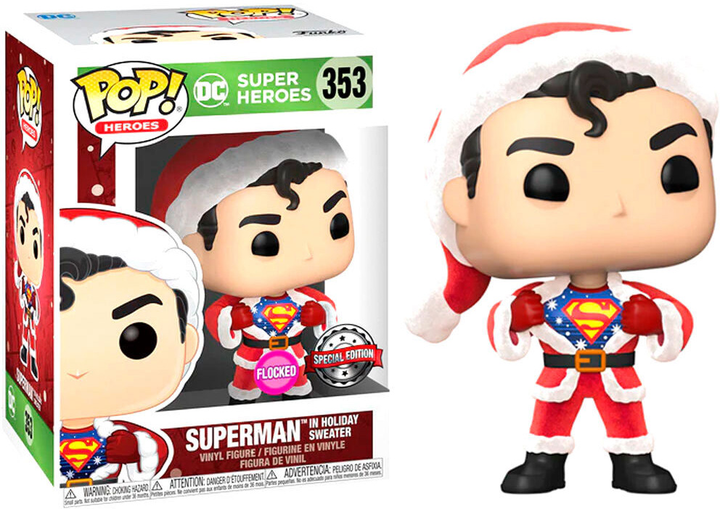 Zestaw prezentowy Funko Pop! & Tee Back DC Comics Superman Exclusive Flocked Figurka 9 cm + Koszulka Rozmiar S (889698506458) - obraz 2