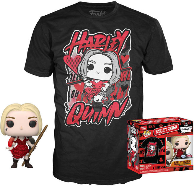 Zestaw prezentowy Funko Pop! & Tee DC Comics Escuadron Suicida Harley Quinn Figurka 9 cm + Koszulka Rozmiar L (889698567473) - obraz 2