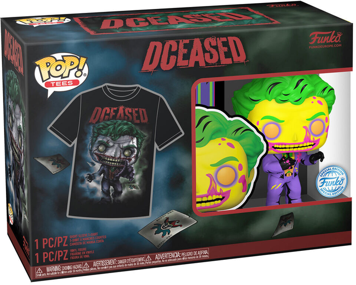 Zestaw prezentowy Funko Pop! & Tee DC Comics Joker Figurka 9 cm + Koszulka Rozmiar M (889698745475) - obraz 1