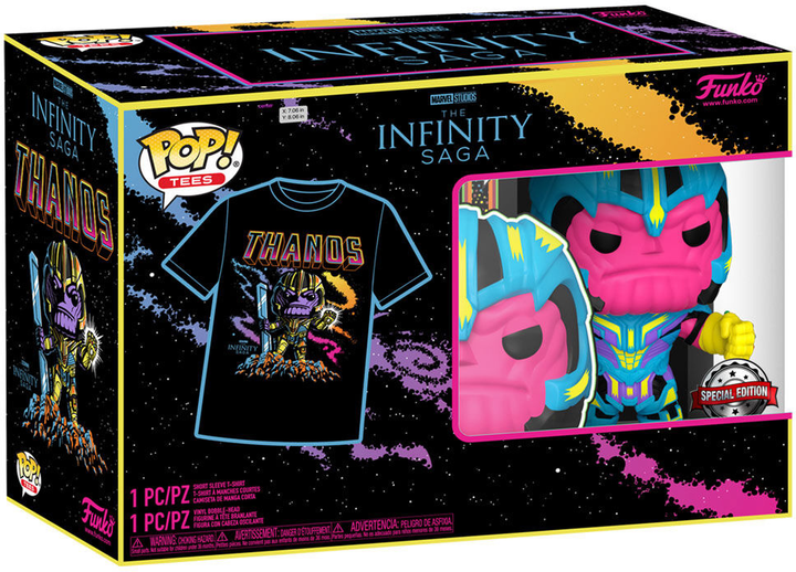 Подарунковий набір Funko Pop! & Tee Marvel Infinity Saga Thanos Exclusive Фігурка 9 см + Футболка Розмір S (889698636001) - зображення 1