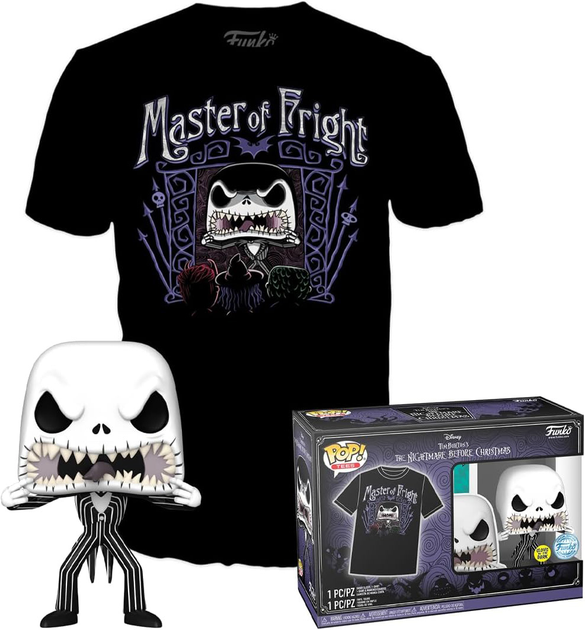Zestaw prezentowy Funko Pop! & Tee Nightmare Before Christmas Jack Skellington Exclusive Figurka 9 cm + Koszulka Rozmiar S (889698636285) - obraz 3