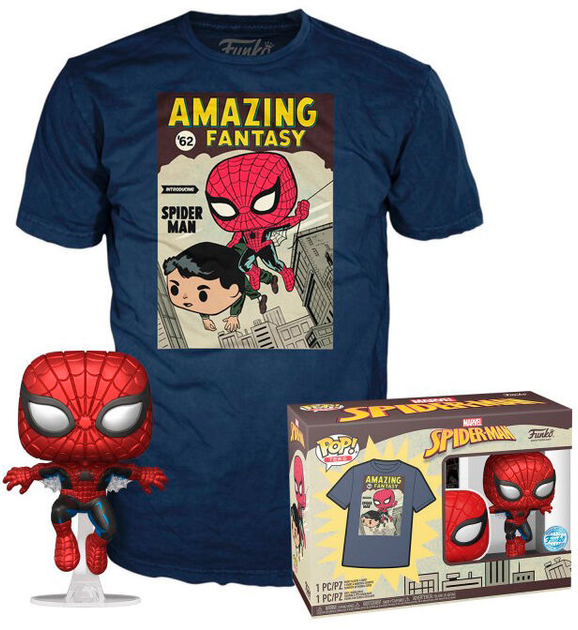 Подарунковий набір Funko Pop! & Tee Marvel Spiderman Comic Cover Фігурка + Футболка Розмір S (889698779463) - зображення 1