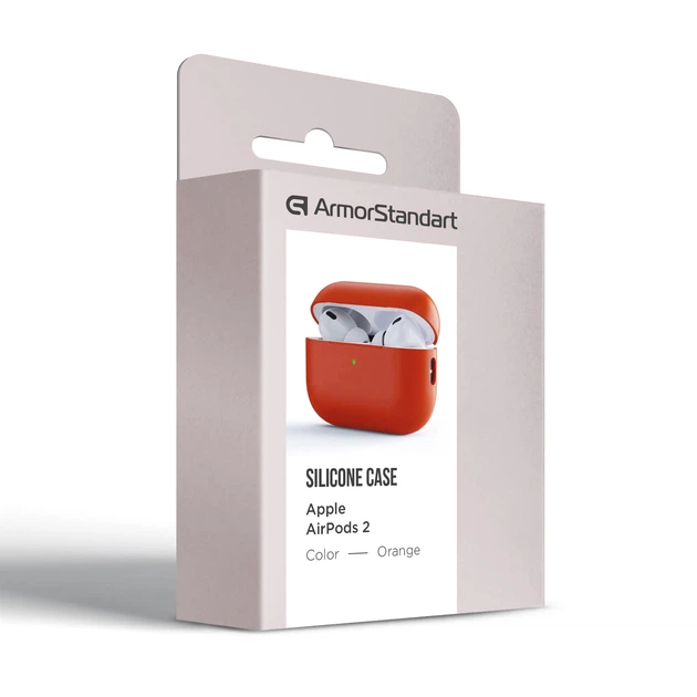 Силиконовый чехол для наушников Apple AirPods Pro 2 2022, Silicone Case, оранжевый, защитный кейс, ультратонкий и легкий, защита от царапин, пыли и ударов, мягкий силикон, ArmorStandart (ARM64539) - Фото 3 Силиконовый чехол для наушников Apple AirPods Pro 2 2022, Silicone Case, оранжевый, защитный кейс, ультратонкий и легкий, защита от царапин, пыли и ударов, мягкий силикон, ArmorStandart (ARM64539) - изображение 3