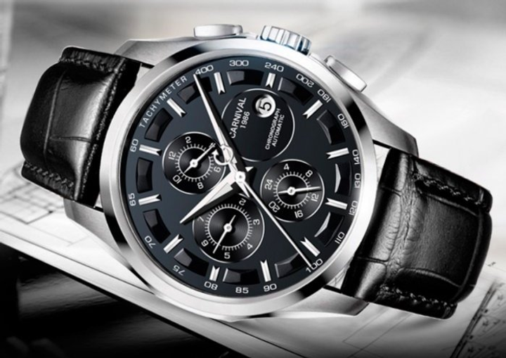 Мужские часы Carnival Genius Black Silver New - изображение 4