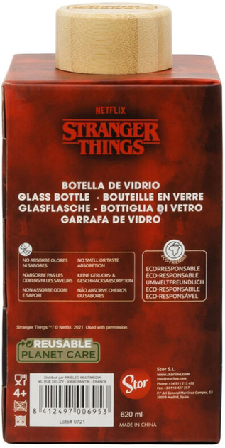 Butelka na napoje Stor Stranger Things Szkło 620 ml (8412497006953) - obraz 4