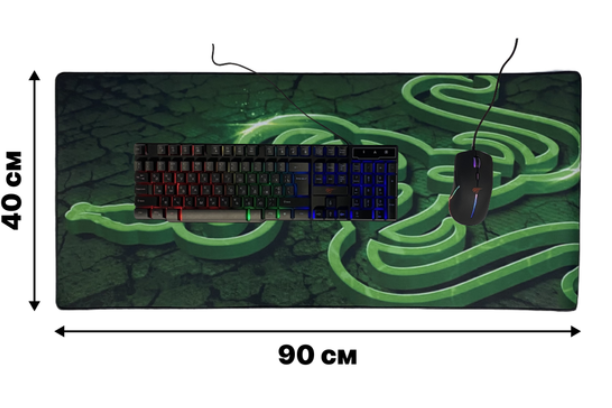 Килимок для мишки Razer green logo 90*40 - зображення 3