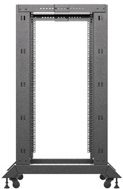 Stojak serwerowy Lanberg Open Rack 19" 22U 600x800 Black (OR01-6822-B) - obraz 5