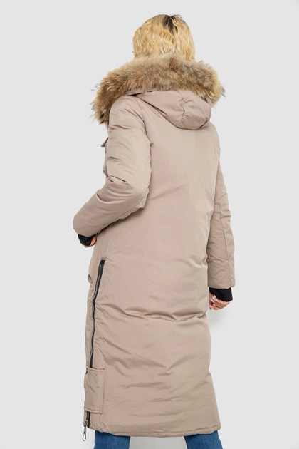 Куртка жіноча зимова, колір бежевий, XXL 243R8366 - Фото 3 Куртка жіноча зимова, колір бежевий, XXL 243R8366 - изображение 3