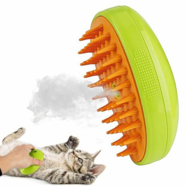 Паровая щетка для котов, собак QC-06 PET BRUSH, щетка для вычесывания ...