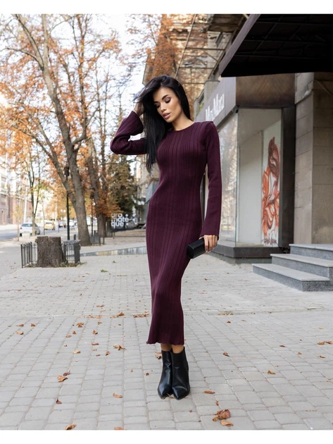 Вязаное платье Brendimax Larionoff 42-46 бордовый (Brendimax _bordo) - изображение 5