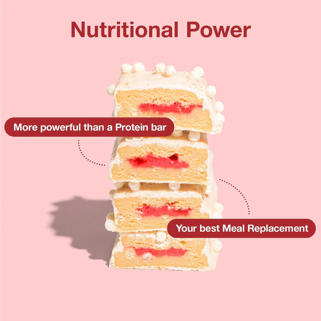 Батончик Nupo One Meal Bar Strawberry Cheesecake 15 x 60 г (5715667800522) - зображення 3