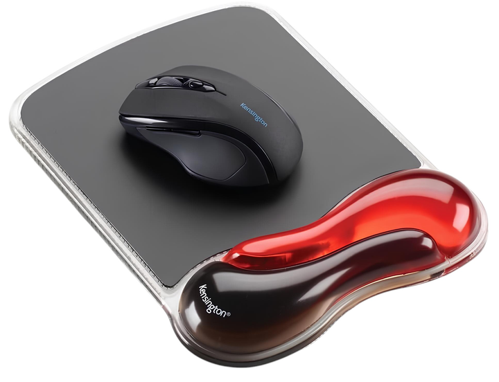 Підкладка під зап'ястя Kensington Duo Gel Mouse Pad with Integrated Wrist Support Red/Black (636638006246) - зображення 3
