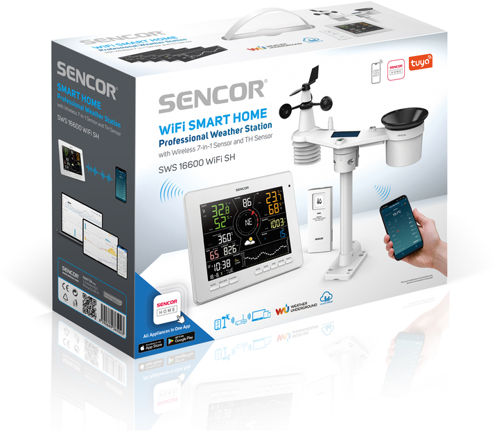 Метеостанция Sencor SWS16600WiFi белый - изображение 20