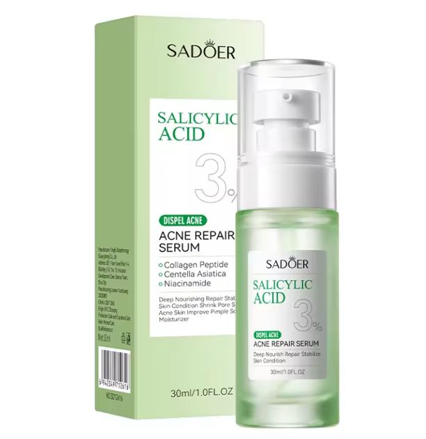 Відновлююча сироватка АНТИ АКНЕ Sadoer Salicylic Acid 3% Acne Repair Serum 30 ml (6942349712616) - Фото 1 Відновлююча сироватка АНТИ АКНЕ Sadoer Salicylic Acid 3% Acne Repair Serum 30 ml (6942349712616) - зображення 1