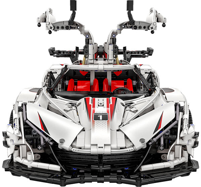 Klocki konstrukcyjne CaDa C61053W Hypercar V12 zdalnie sterowany 1:8 4449 szt (6948061927420) - obraz 3