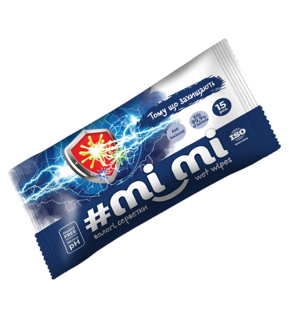 Вологі серветки Антибактериальні MI MI 15 шт. ФІБРАТЕКС 0236 - Фото 1 Вологі серветки Антибактериальні MI MI 15 шт. ФІБРАТЕКС 0236 - изображение 1