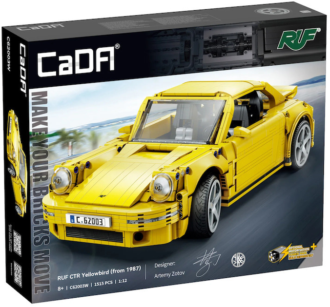 Klocki konstrukcyjne CaDa C62003W RUF CTR Yellowbird 1:12 1515 szt (6948061929622) - obraz 1