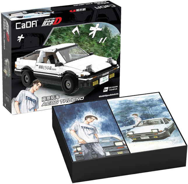 Klocki konstrukcyjne CaDa Initial D C61024W Toyota Trueno AE86 1:12 1324 szt (6948061925860) - obraz 1