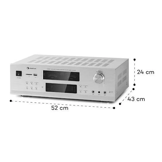 Усилитель auna AMP 5100 BT 5.1 серебро (10036140) - изображение 2
