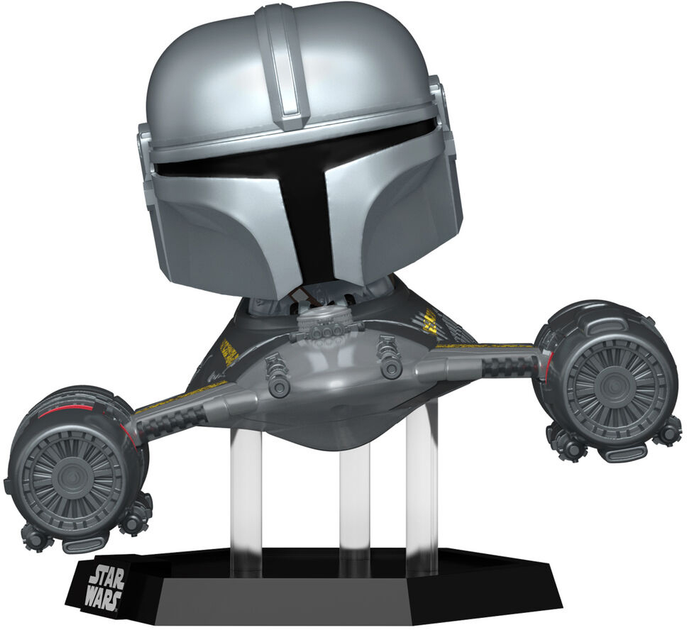 Figurka Funko Pop! Rider Deluxe Star Wars Mandalorian 9 The Mandalorian in N-1 Starfighter 11.6 cm (889698765497) - obraz 2