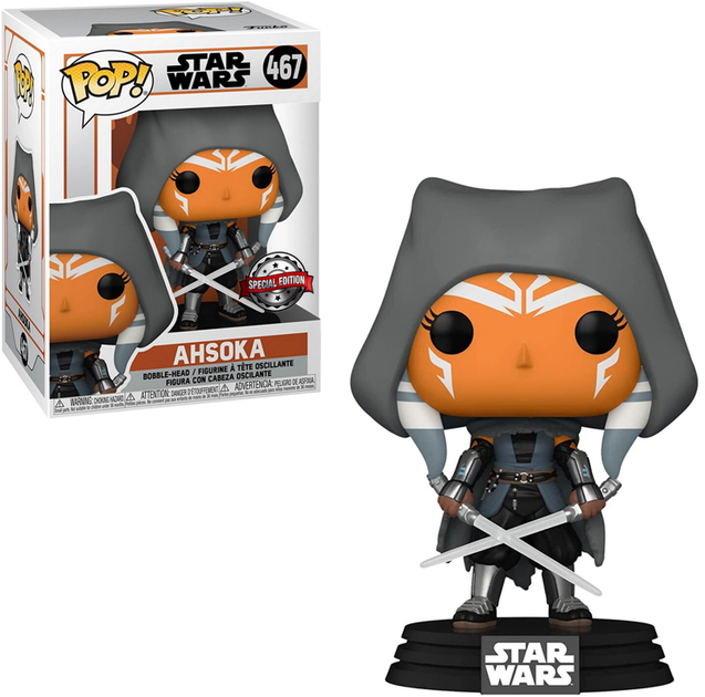 Figurka Funko Pop! Star Wars The Mandalorian Ahsoka Hooded Exclusive 9 cm (889698582858) - obraz 2