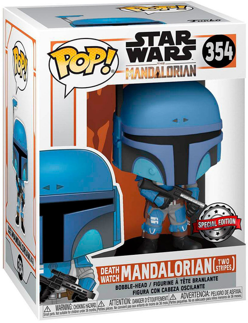 Фігурка Funko Pop! Star Wars Mandalorian Death Watch Mandalorian Two Stripes Exclusive 9 см (889698460910) - зображення 1