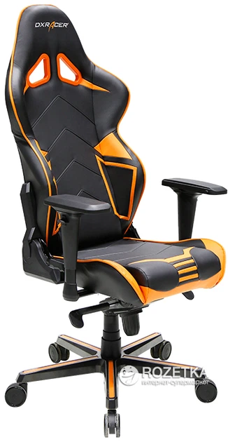 Кресло для геймеров DXRacer Racing OH/RV131/NО (чёрное/оранжевые вставки) (60115) - Фото 1 Кресло для геймеров DXRacer Racing OH/RV131/NО (чёрное/оранжевые вставки) (60115) - изображение 1