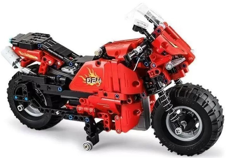 Klocki konstrukcyjne CaDa C51024W RaceTrack Motocykl zdalnie sterowany 484 szt (6948061924900) - obraz 3