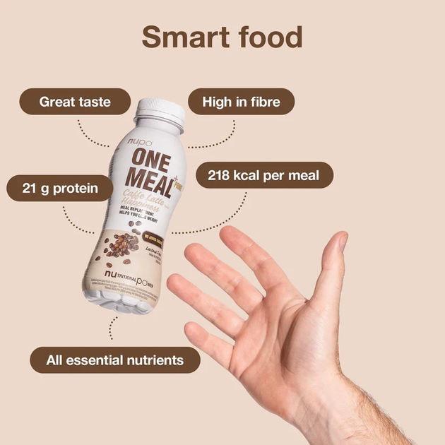 Шейк Nupo One Meal+Prime Caffe Latte Happiness 12 x 330 мл (5715667190005) - зображення 3