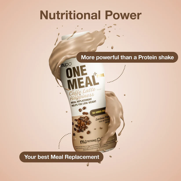 Шейк Nupo One Meal+Prime Caffe Latte Happiness 12 x 330 мл (5715667190005) - зображення 5