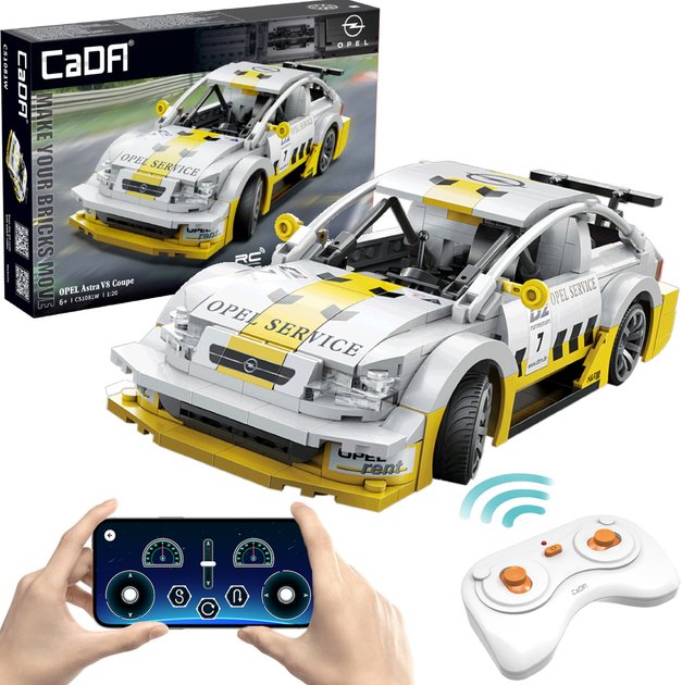 Klocki konstrukcyjne CaDa C51081W Opel Astra V8 Coupe zdalnie sterowany 330 szt (6948061929592) - obraz 5