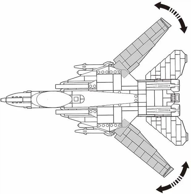 Конструктор Sluban G135417 Бойовий літак 404 елементи (5900949435992) - зображення 4