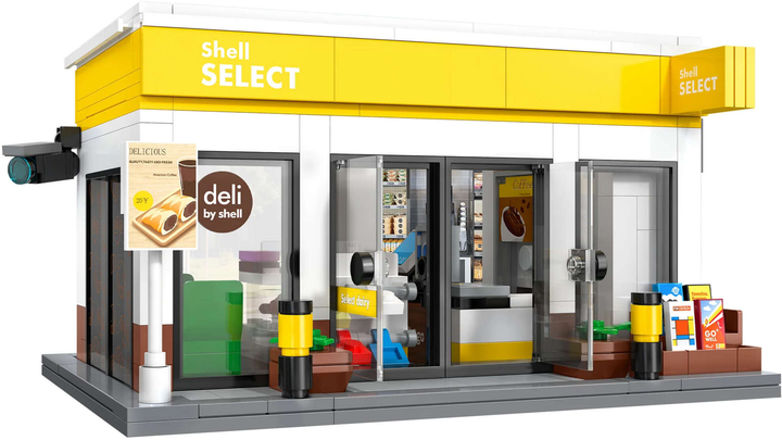 Klocki konstrukcyjne CaDa C66027W Stacja Shell Select 303 szt (6948061930239) - obraz 3