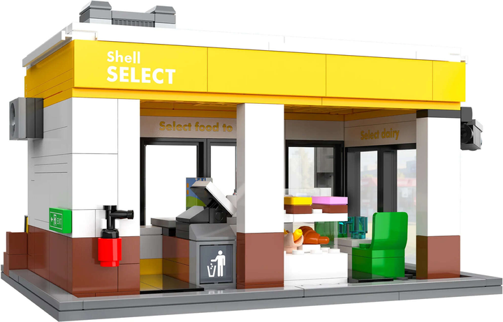 Klocki konstrukcyjne CaDa C66027W Stacja Shell Select 303 szt (6948061930239) - obraz 4