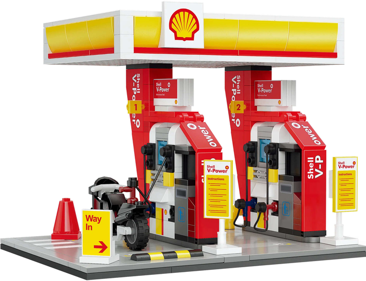 Klocki konstrukcyjne CaDa C66028W Stacja paliw Shell Retail Station 305 szt (6948061930246) - obraz 5