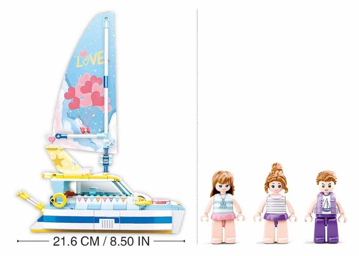 Конструктор Sluban G158030 Яхта дівочої мрії 301 елемент (5900949435657) - зображення 5